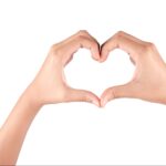 Heart Gesture on white background