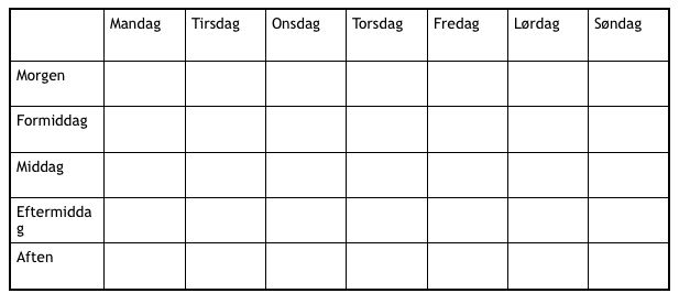 ugeskema